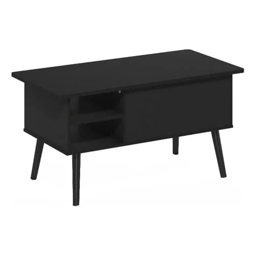 Furinno Träben lyft topp soffbord med dolt fack och sidoöppning förvaringshylla för vardagsrum, konstruerat trä, Americano, 45 (D) x 89,9 (B) 46,2 (H) cm 840308807402
