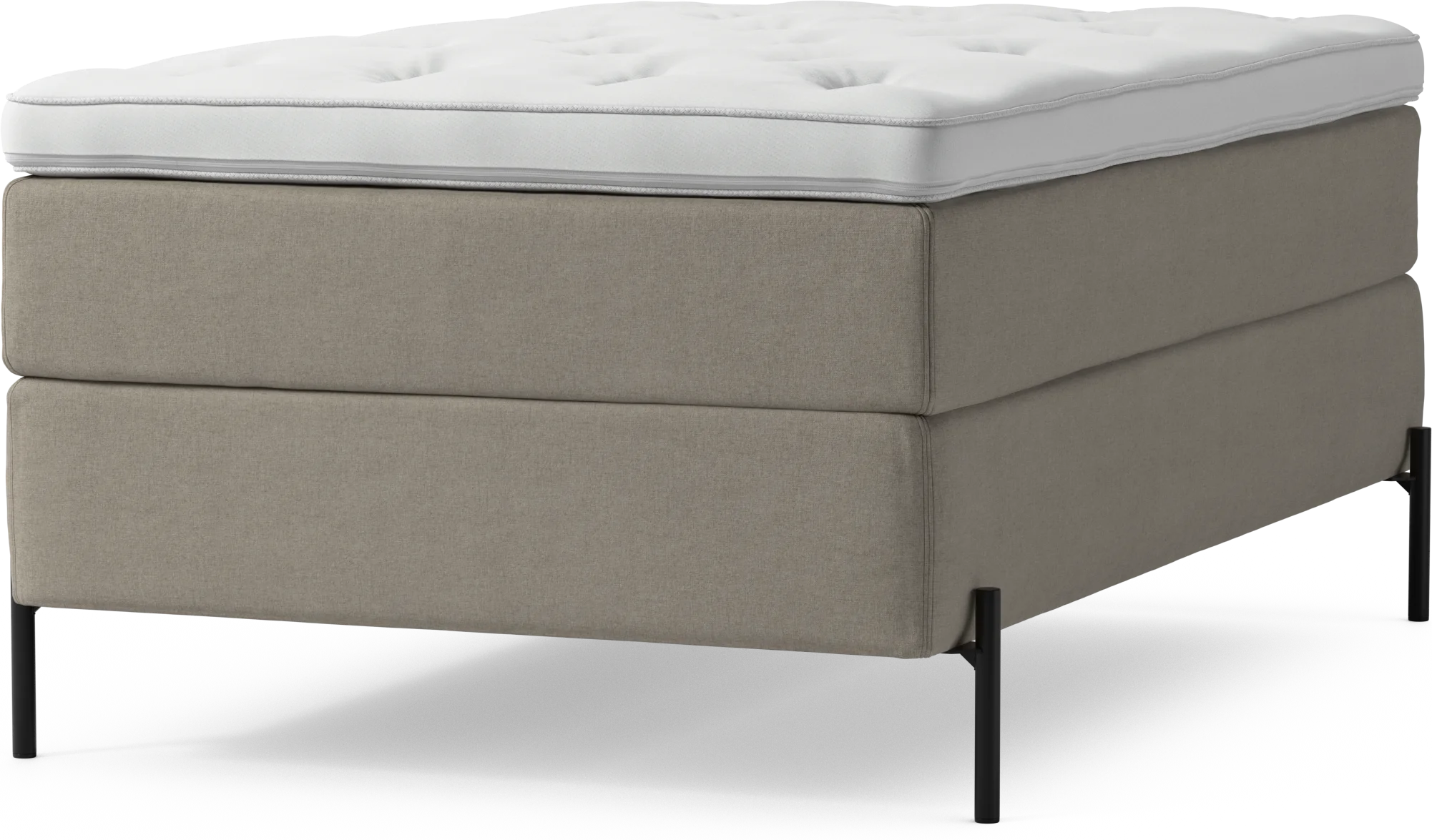 Delux Dream Kontinentalsäng, enkelsäng 120 cm med bäddmadrass och sängben OxdEP