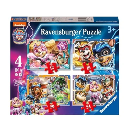 Ravensburger Pussel: Paw Patrol, pussel 3 år eller äldre, för barn år, barn, pussel, present 4 i 1 4005556031696