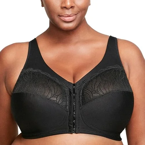 Glamorise dam heltäckande BH, ogenomskinlig, Svart, 90L 889902092289