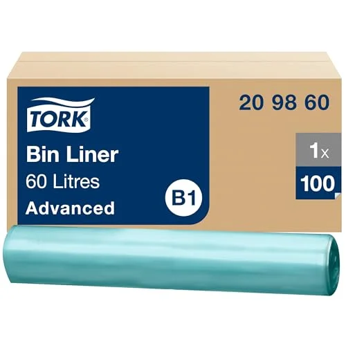 Sopsäck rulle = 100 st grön 59 x 93 cm 60 liter 7310791124766