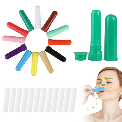 12 st. doftpennor för eteriska oljor, eterisk olja med vekar, påfyllningsbar inhalator i färger, näsinhalatorer rör aromaterapi och parfym 6008675011653