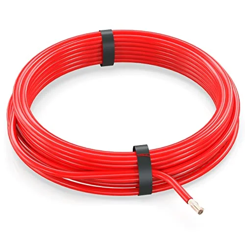 AUPROTEC 5 m fordonskabel 6,0 mm² FLRY B bilkabel som ring färg röd 713228298868