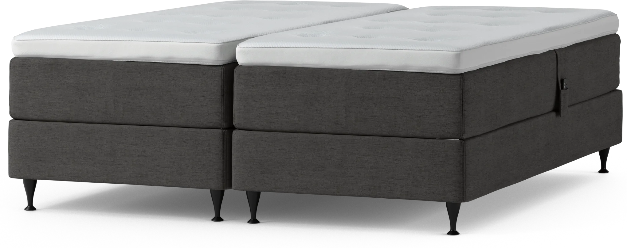 Delux Dream Ställbar säng, dubbelsäng med bäddmadrass och sängben f265C