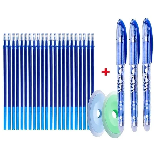 0,5 mm raderbar gelpennsats 6 färger bläckskrivpennor Refills Stavar Tvättbart handtag för skolans kontorsmateriel green set X013-014446-cj