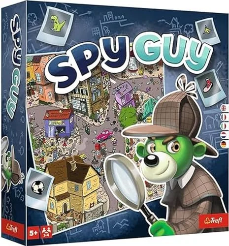 Trefl Spy Guy Co op Detective Game Söker bevis och fånga brottslingen, stor bricka med en stad, familjespel för vuxna barn från 5 år 5900511025187