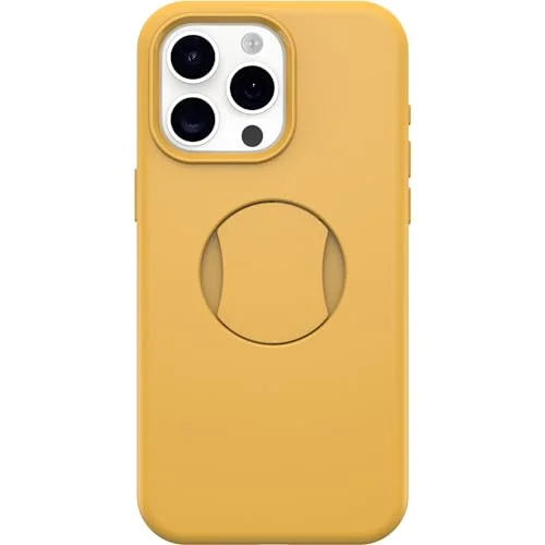 OtterBox iPhone 15 Pro MAX (endast) OtterGrip Symmetry Series fodral orange (Aspen Gleam), inbyggt grepp, tunt fodral, fäster till MagSafe, upphöjda kanter skyddar kamera och skärm 840304735525