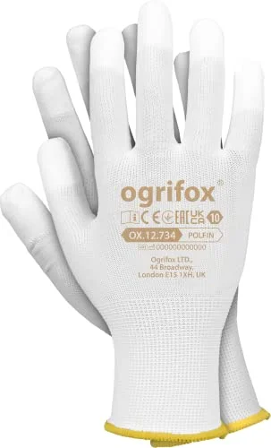 Ogrifox OX POLFIN skyddshandskar, arbetshandskar, Ox.12.734 Polfin, vit, storlek 7, 240 par 5902973637588