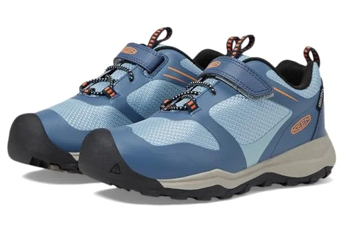 KEEN Unisex Wanduro låg vattentät vandringssko för barn, Vintage Indigo Scarlet Ibis, 10 UK Child 195208348310