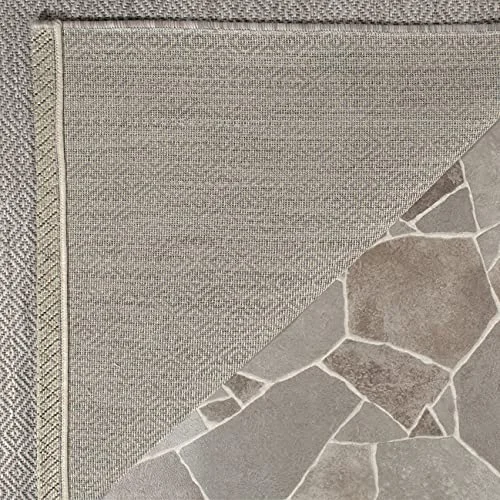 Safavieh samtida inomhus /utomhusvävd rektangulär matta, gårdskollektion, CY8520, i beige/beige, 79 x 152 cm för trädgård, uteplats eller valfritt utomhusutrymme 889048165991