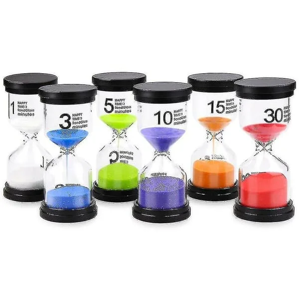 1/3/5/10/15/30min Timglas Sandur Timer 6st/set 02FGMA99303YX 1/3/5/10/15/30min Timglas Sandur Timer 6st/set 02FGMA99303YX