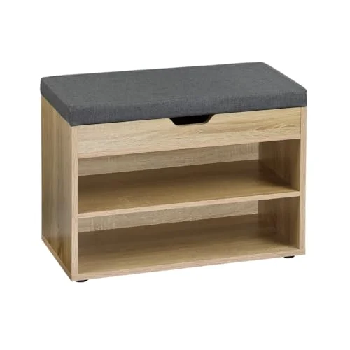 Kesper Skoskåp med sittkudde, material: Fiberskiva, mått: B 60 x H 45 cm L30 cm, färg: brun 15924 13 4000270917080