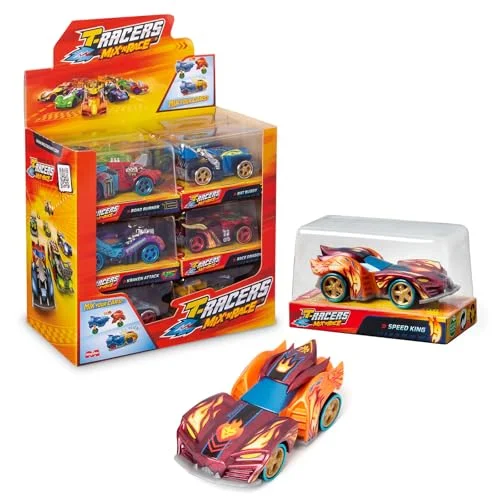 T Racers Mix'N Race samling av 12 samlarbilar, varje avtagbar bil i två delar med utbytbara delar, 1 2 8431618037829
