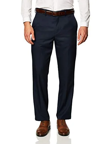 Amazon Essentials herr klassisk passform expanderbar midja platt framsida klänningsbyxa, marinblå, 34 B x 28 L 195111842011