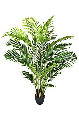 GreenBrokers Artificiell 150 cm Real Touch Areca Phoenix palmträd i kruka, cm/5 fot, fot 5060738840038