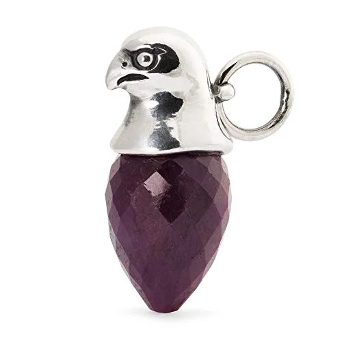 Trollbeads Damen Bead 925 Sterling Silber Glas Rubin rot TAGBE 00044 5711246025003
