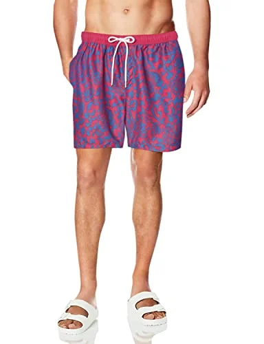 Amazon Essentials 17,78 cm snabbtorkande badbyxor, mörkblå röd vintage blommig, XX Large 194223859658