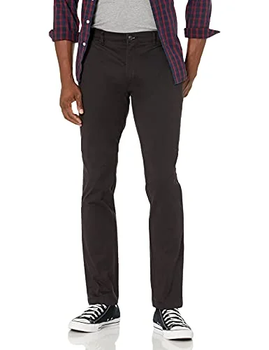 Amazon Essentials Skinny Fit Tvättade Comfort Stretch Chino Byxa (tidigare Goodthreads), Svart, 35 W x 34 L 193548114961