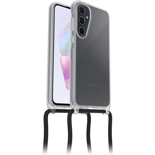 OtterBox React Necklace skal för Samsung Galaxy A35 5G, ultratunnt, skyddande med justerbart och avtagtart band, testad till militärstandard, Klar, Utan retailförpackning 840304760862