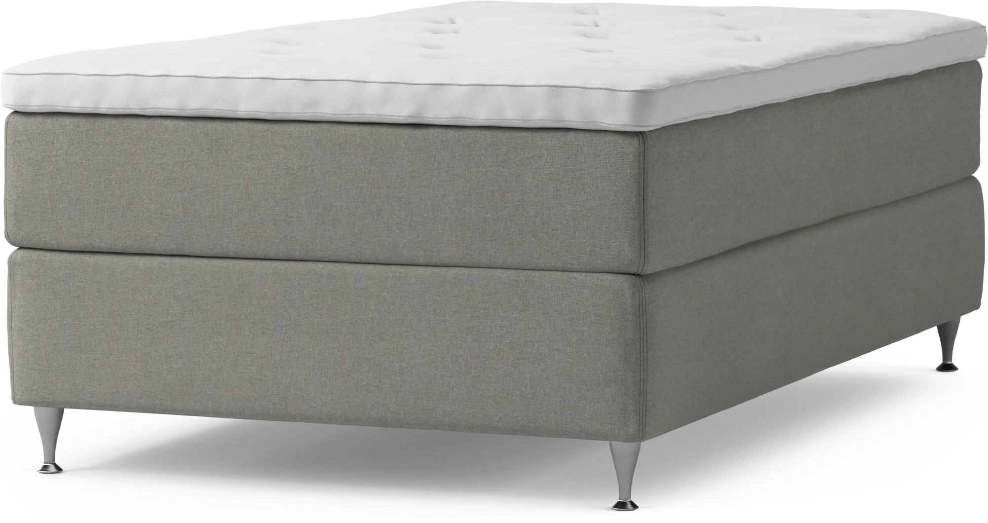 Delux Dream Kontinentalsäng, enkelsäng 120 cm med bäddmadrass och sängben PuKyT