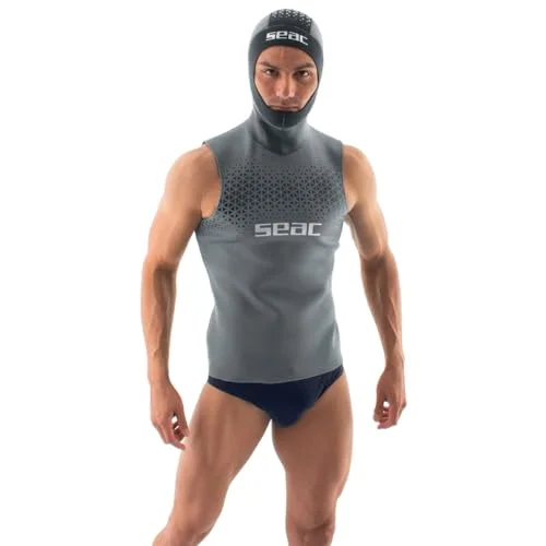SEAC Hoody Man Herr Underställ Tröja, Grå, XL 8002908446234