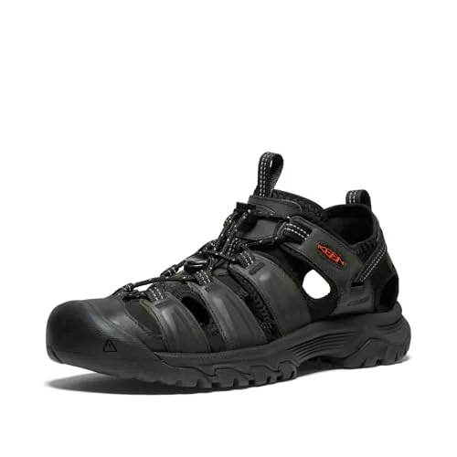KEEN Targhee 3 stängd tå sportsandal för män, gråsvart, 39.5 EU 191190488348