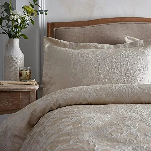 Appletree Heritage Elysia Jacquard 1x enkel Oxford Edge Örngott 50 x 75 cm i Champagne 5056387763330