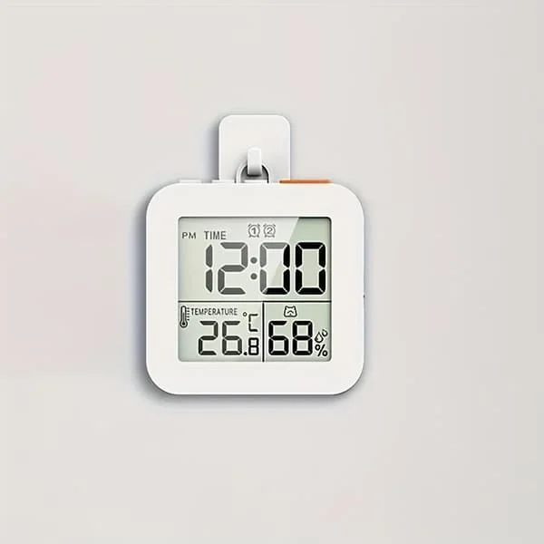 1 st Digital väckarklocka med dubbel temperatur- och fuktighetsmätare, LCD-bakgrundsbelysning, nedräkningstimer, snooze-funktion, väggmonterad, batteridriven AAA ingår ej MX20923-007625JRM 1 st Digital väckarklocka med dubbel temperatur- och fuktighetsmätare, LCD-bakgrundsbelysning, nedräkningstimer, snooze-funktion, väggmonterad, batteridriven AAA ingår ej MX20923-007625JRM