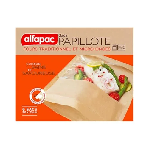 Alfapac papillotepåse, tillverkad i Frankrike, 2 påsar, 20 x 25 cm 3232763600068
