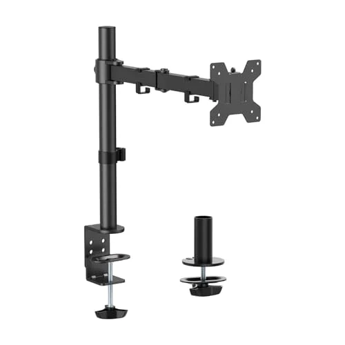 AISENS DT32TSR 277 Eco vridbart och lutningsbart bordsstativ för 10 kg skärm/TV (3 svängar, 1 arm) 1732, svart 8435739901403