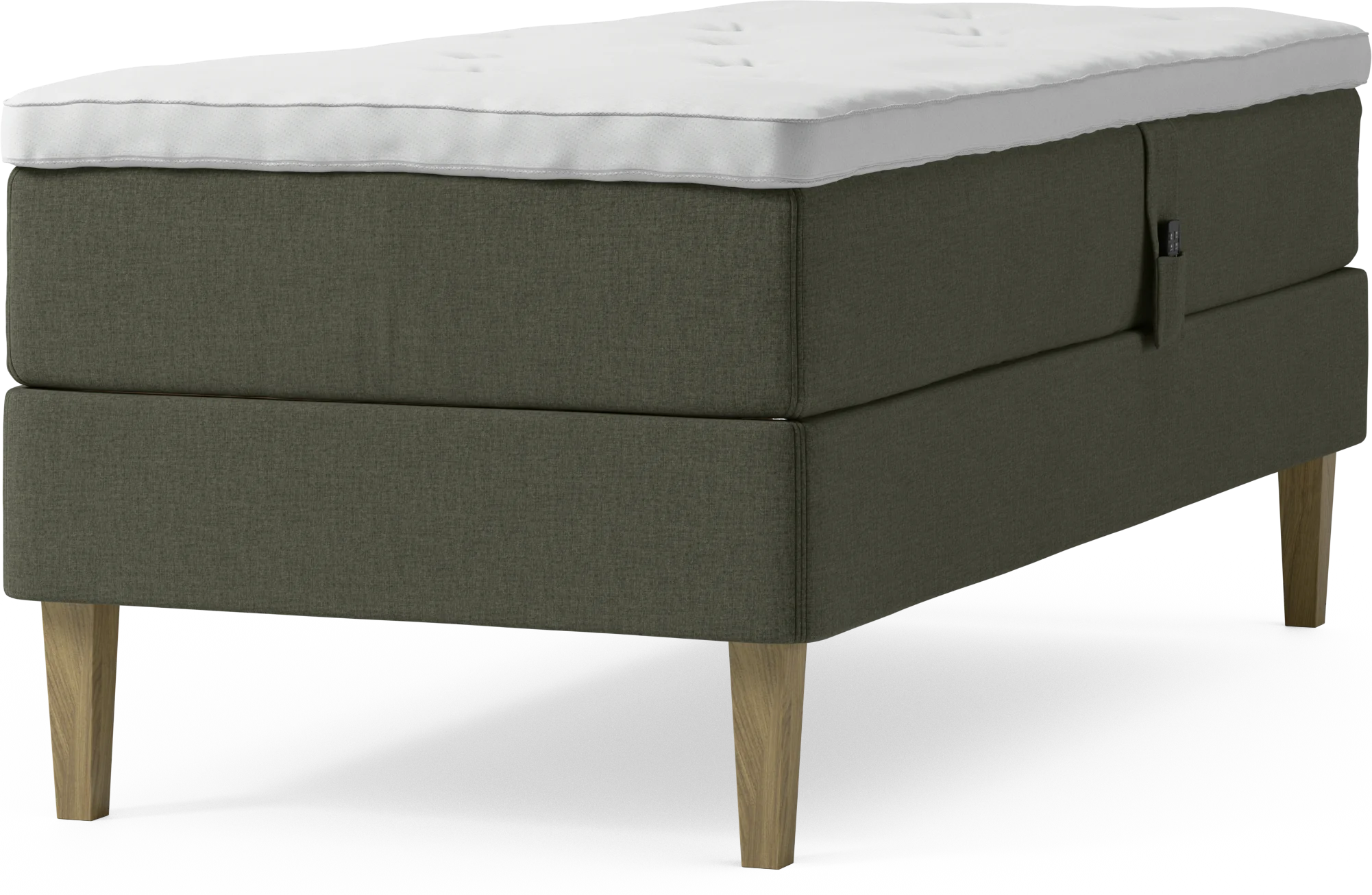 Delux Dream Ställbar säng, enkelsäng med bäddmadrass och sängben kdW47