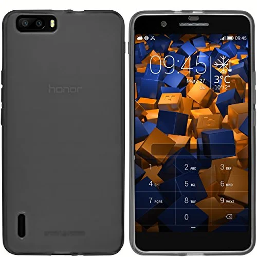 mumbi skal kompatibel med Honor 6 Plus Handy Case mobiltelefonskal, transparent svart 4251077231057