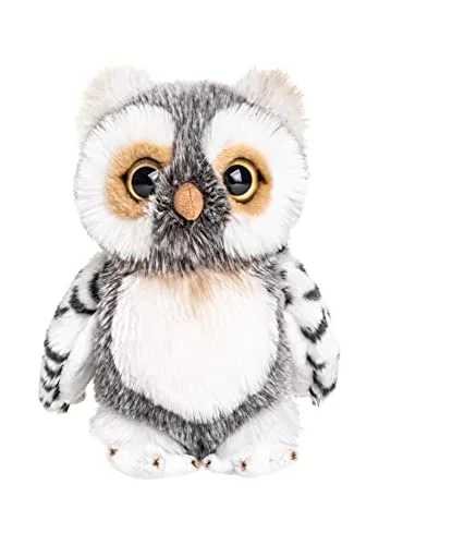 Uni Toys Uggla grå 18 cm (höjd) fågel plyschleksak, gosedjur 4028667231229