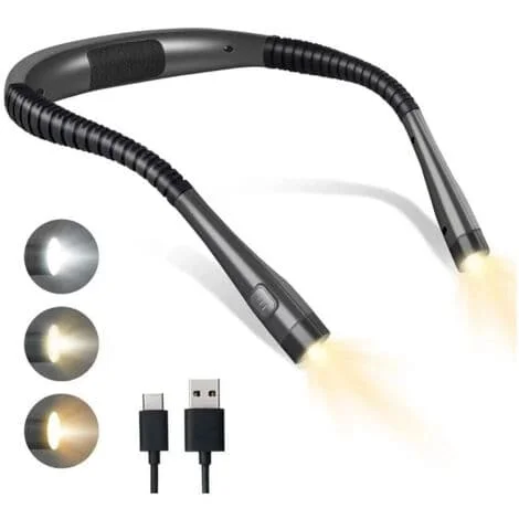 1-Pack Uppladdningsbar Läslampa för Nacken, Sängläslampa, 3 Färger, 6 Ljusstyrkenivåer, Vikbara Armar, Lång Batteritid, Perfekt för Läsning, K WEQA215050 1-Pack Uppladdningsbar Läslampa för Nacken, Sängläslampa, 3 Färger, 6 Ljusstyrkenivåer, Vikbara Armar, Lång Batteritid, Perfekt för Läsning, K WEQA215050