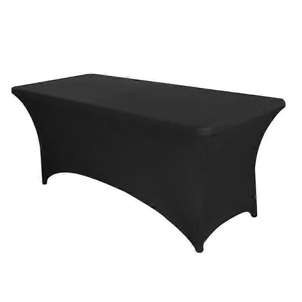 (1-pack, svart) Utopia Kitchen Stretch Duk [153 cm] Polyester- och Spandex-bordsöverdrag – Maskintvättbar och skrynkelresistent 260618jgycjfg493