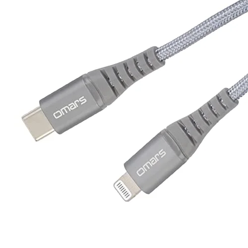 Omars iPhone kabel 1M Laddning laddare Lång Lightning MFi certifierad, snabbladdare för 13 12 PRO Max Mini 11 SE 2020 X XS XR 8 Plus 7 6s 6 5 5s 5c iPad Grå 4897126280357