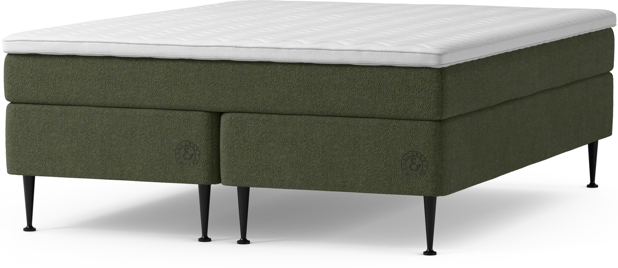 Asperö Comfort Kontinentalsäng, dubbelsäng med bäddmadrass Comfort och sängben plHIR