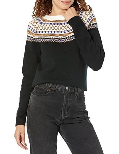 Amazon Essentials dam Soft Touch Crewneck ny tröja, svart klassisk Fairisle, XX Large 196433793050