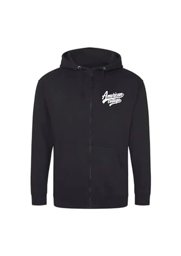 AMERICAN COLLEGE USA tröja med tryck varma kläder blandade män och kvinnor casual modell ACSZW1 svart S, svart, S 3666052682860