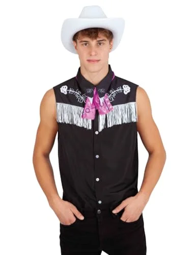 Rubies Accessoarer Cowboy Set för vuxna, väst med halsduk och hatt, officiell licens, tillägg till kostym, cosplay, svensexor, fester 195884084731