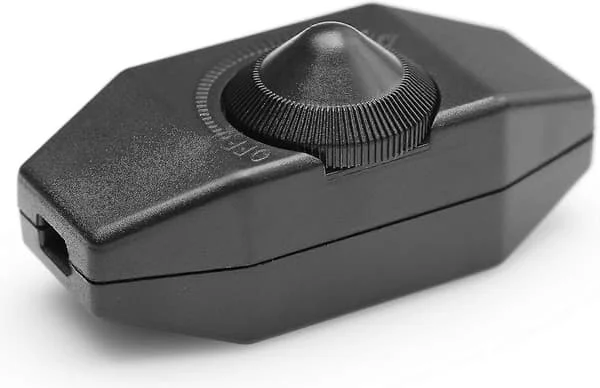 1-60W LED-dimmer Dimmerbar (vriddimmer) LED-dimmer, På/av, 220-230V, CE In-line-brytare, Svart MILA520-9495