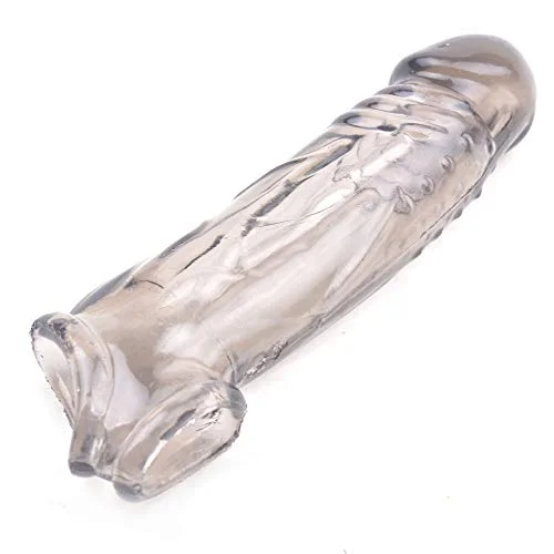 PleasureBoxxx Realistisk penishylsa förlängare penisring med ådror 5051157046996