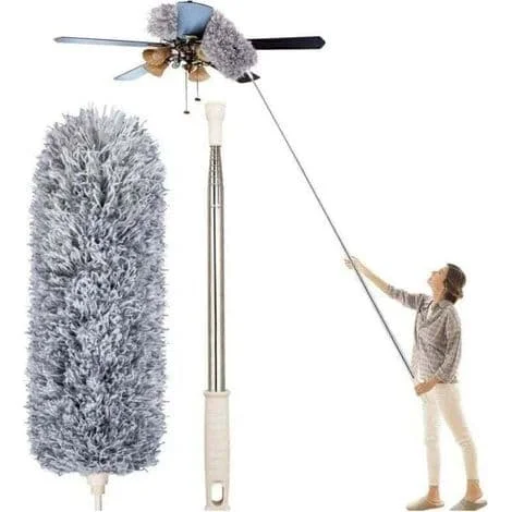 1 st dammvippa, mikrofiberdammvippa med handtag i rostfritt stål, utdragbar dammvippa från 30 till 100 cm för rengöring av takfläktar, persienner, golvlister, bilar DEK26-4831 1 st dammvippa, mikrofiberdammvippa med handtag i rostfritt stål, utdragbar dammvippa från 30 till 100 cm för rengöring av takfläktar, persienner, golvlister, bilar DEK26-4831