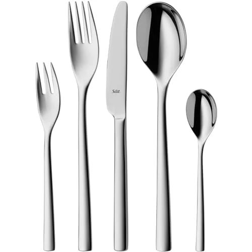 Silit Trend bestickset 6 personer, 30 delar, Monobloc kniv, Crominox polerat rostfritt stål, rostfri, repbeständig, hållbar, diskmaskinssäker 4004633306092