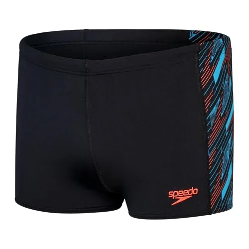 Speedo Hyperboom Panel Aquashort för män Simträning Fitness Klorbeständiga badkläder (paket med 1) 5059937673066