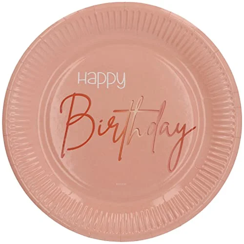 Folat 67015 engångstallrikar elegant frodig rouge, rosa 8714572670159