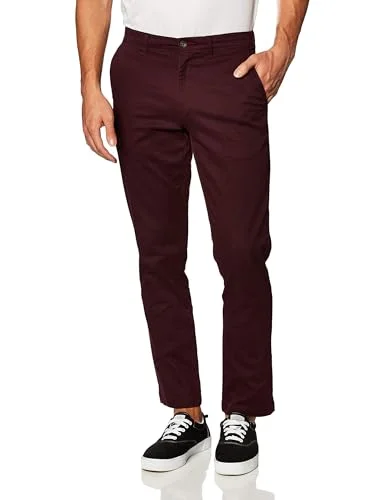 Amazon Essentials herr klassisk passform vardaglig stretch chinos byxa, vinröd, 28 B x 32 L 191770596098