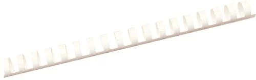 Albyco Plastpärm, bindringar, 21 ringar, ø 6 mm vit, bindningskapacitet 25 ark, längd A4, 100 st 8715593186582