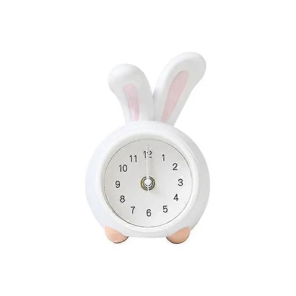 1 st Barn Skrivbord Spargris Väckarklocka, Multifunktionell LED Nattlampa Sängbord Tecknad Klocka För Småbarn Pojkar Flickor Tonåringar Sovrum rabbit 260116jgycjfg113