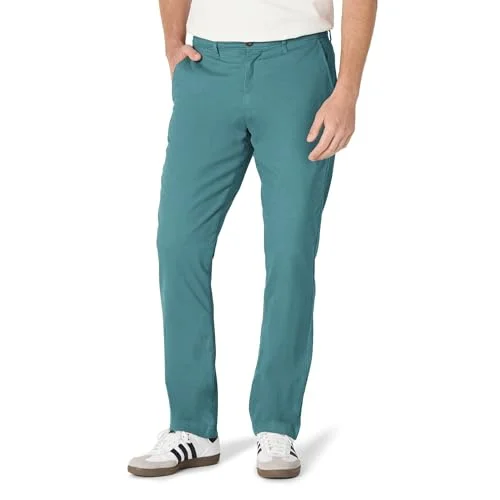 Amazon Essentials Men's Lediga stretchiga chinos atletisk passform (finns i Big & Tall), Salviagrön, 34W / 32L 196433102685
